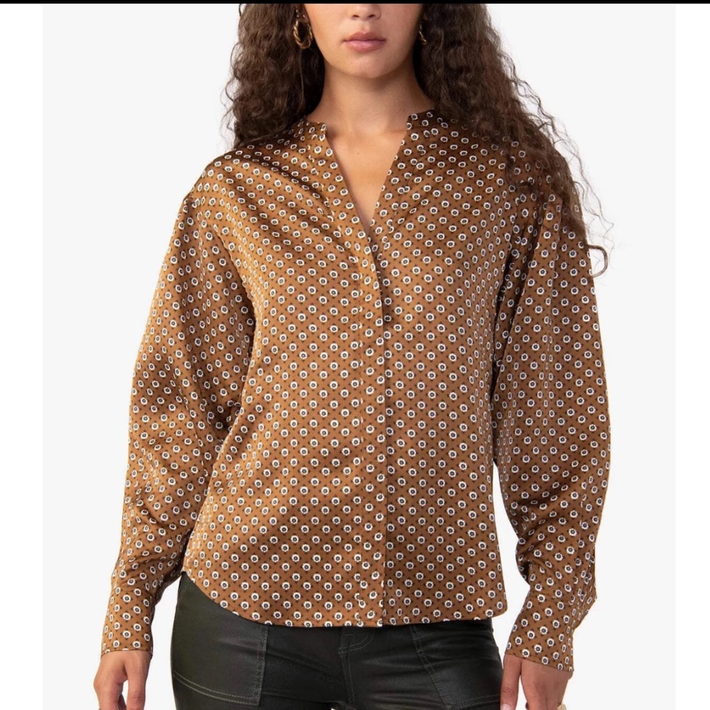 NWOT Sanctuary Geometric 3/4 Sleeve Blouse - Size M - Gorgeous!! Evereve 2024 - Picture 5 of 10